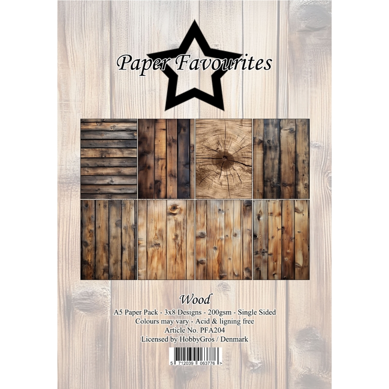 Paper Favourites – Wood paperilajitelma A5
