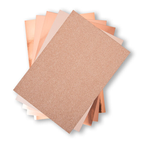 Sizzix Surfacez Opulent Cardstock – Rose Gold kartonkilajitelma 50 kpl