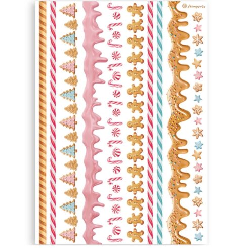 Stamperia Candy Christmas Washi Pad 8 kpl A5 2