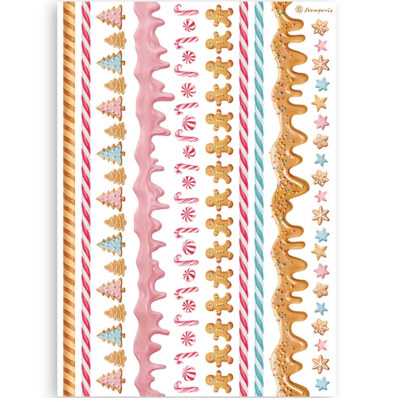 Stamperia – Candy Christmas Washi Pad (8 kpl) A5 - Bild 8