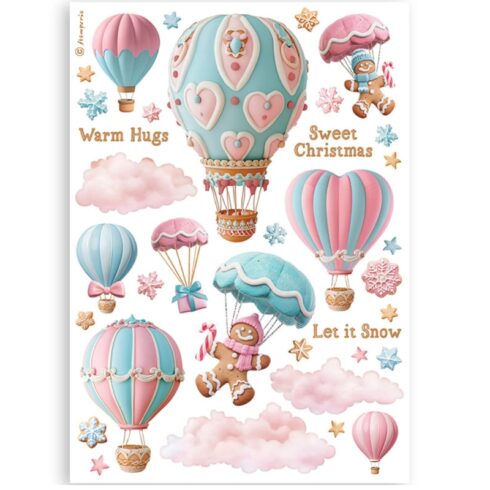 Stamperia Candy Christmas Washi Pad 8 kpl A5 4