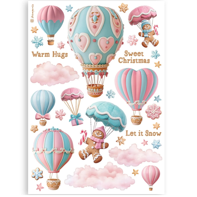 Stamperia – Candy Christmas Washi Pad (8 kpl) A5 - Bild 6
