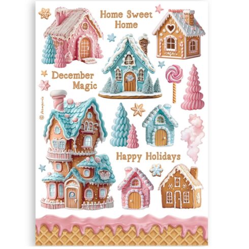 Stamperia Candy Christmas Washi Pad 8 kpl A5 5