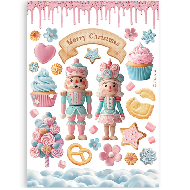 Stamperia – Candy Christmas Washi Pad (8 kpl) A5 - Bild 4