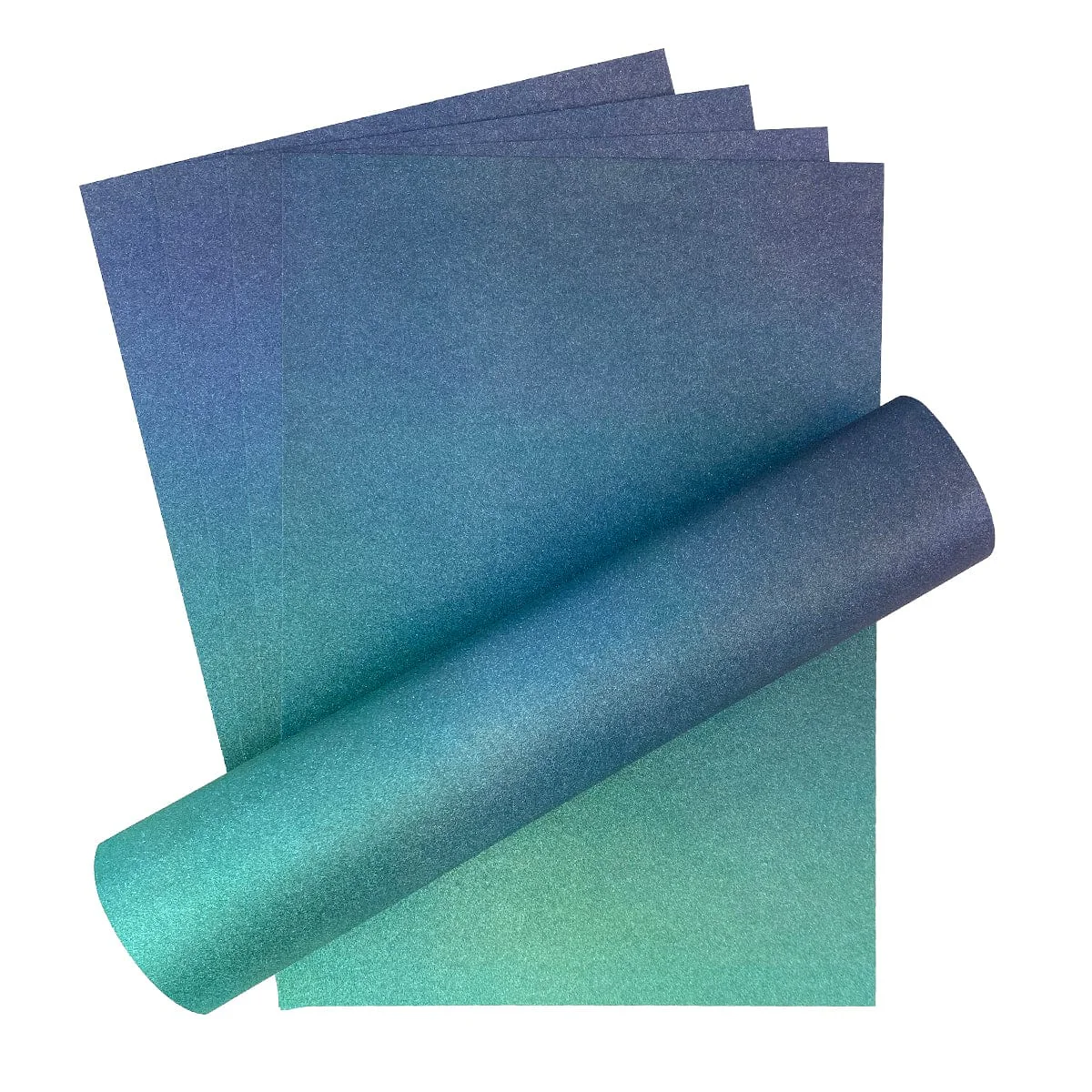 Tonic Studios Ombre Glitter Card – Under The Sea Hilekartonki A4 (5kpl) - Image 2
