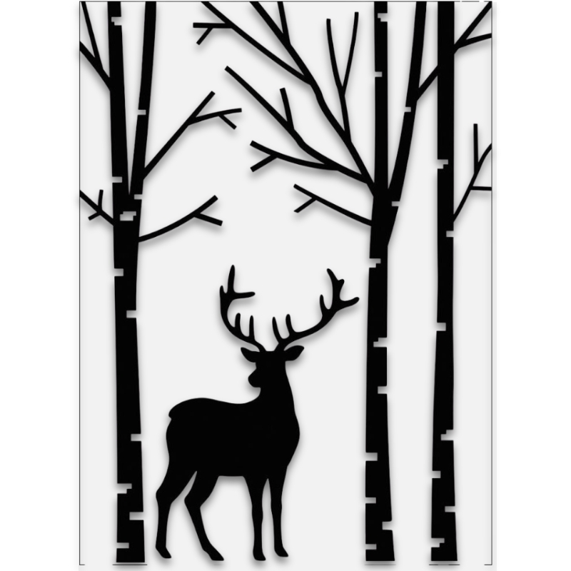 Vaessen Creative 2D kohokuviointikansio – FOREST DEER