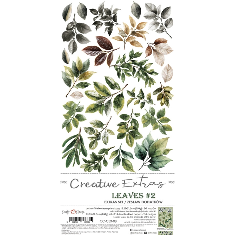 Craft O'Clock – Creative Extras Set Leaves #2 leikekuvat 15 x 30 cm