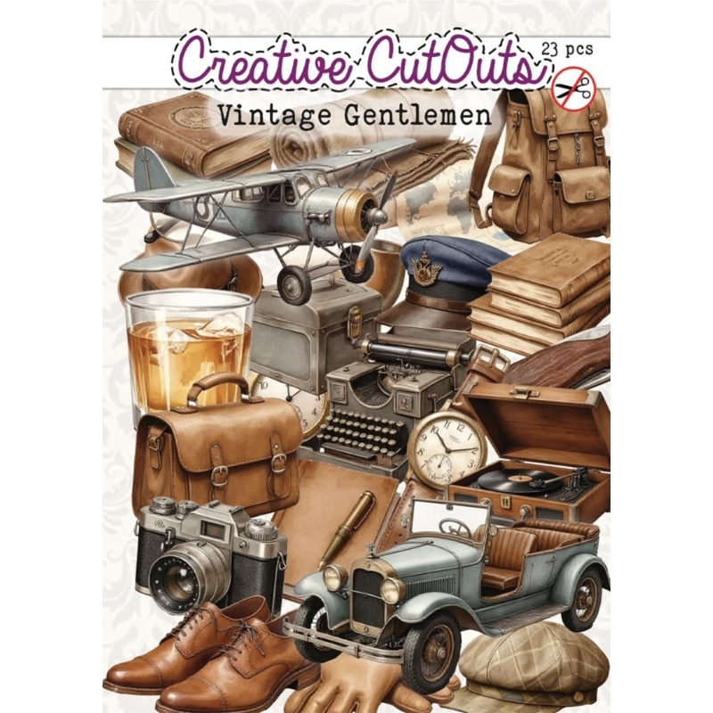 Creatief Art Creative Cutouts – Die-Cuts Vintage Gentlemen leikekuvat (23 kpl)