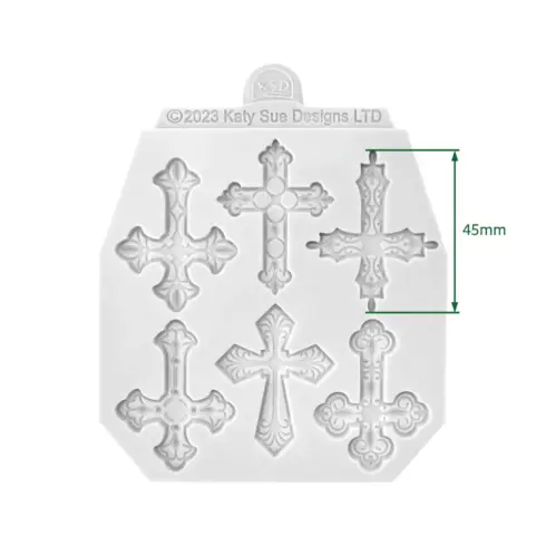 Katy Sue Designs Cosmic Shimmer – Decorative Crosses Silicon Mould silikonimuotti