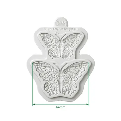Katy Sue Designs Cosmic Shimmer – Delicate Detail Butterfly Duo Silicon Mould silikonimuotti