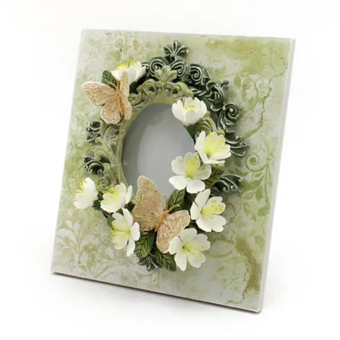 Katy Sue Designs Cosmic Shimmer – Large Oval Vintage Frame Silicon Mould silikonimuotti2