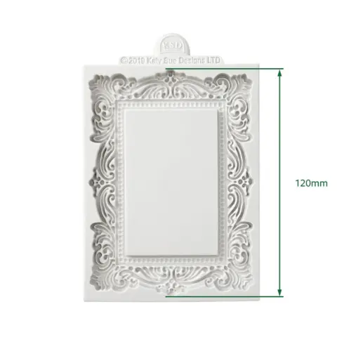 Katy Sue Designs Cosmic Shimmer – Large Vintage Frame Silicon Mould silikonimuotti1