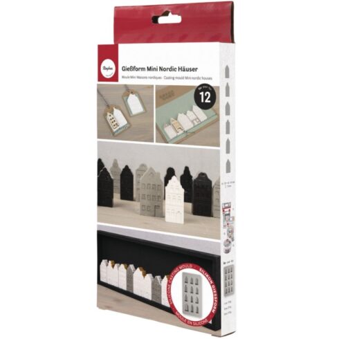 Silicone Casting Mould Mini Nordic Houses Talo muotti 8