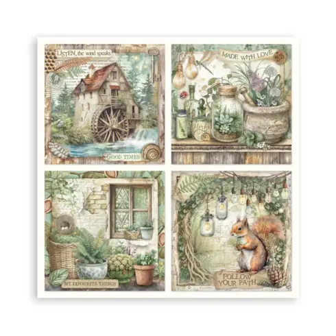 Stamperia Herbarium Silvae Maxi paperilajitelma12