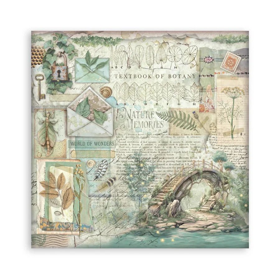Stamperia – Herbarium Silvae Maxi paperilajitelma 20 x 20 cm - Image 21