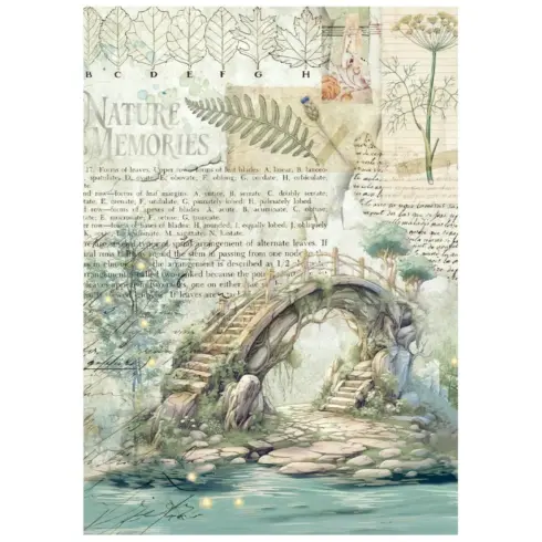 Stamperia Herbarium Silvae Rice Paper riisipaperi8