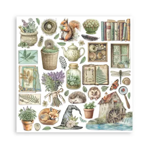 Stamperia Herbarium Silvae paperilajitelma 20 x 20 cm