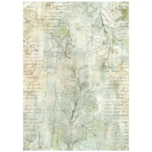 Stamperia Rice Paper Herbarium Silvae Backgrounds riisipaperi4