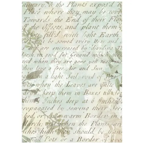 Stamperia Rice Paper Herbarium Silvae Backgrounds riisipaperi5