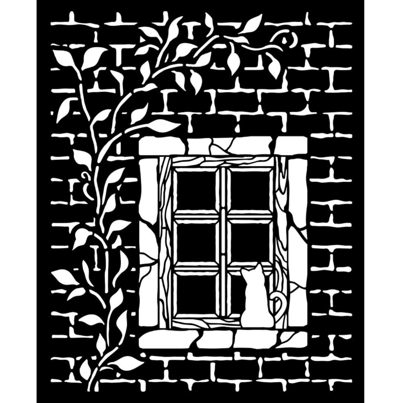 Stamperia – Herbarium Silvae Country Window sapluuna 20 x 25 cm