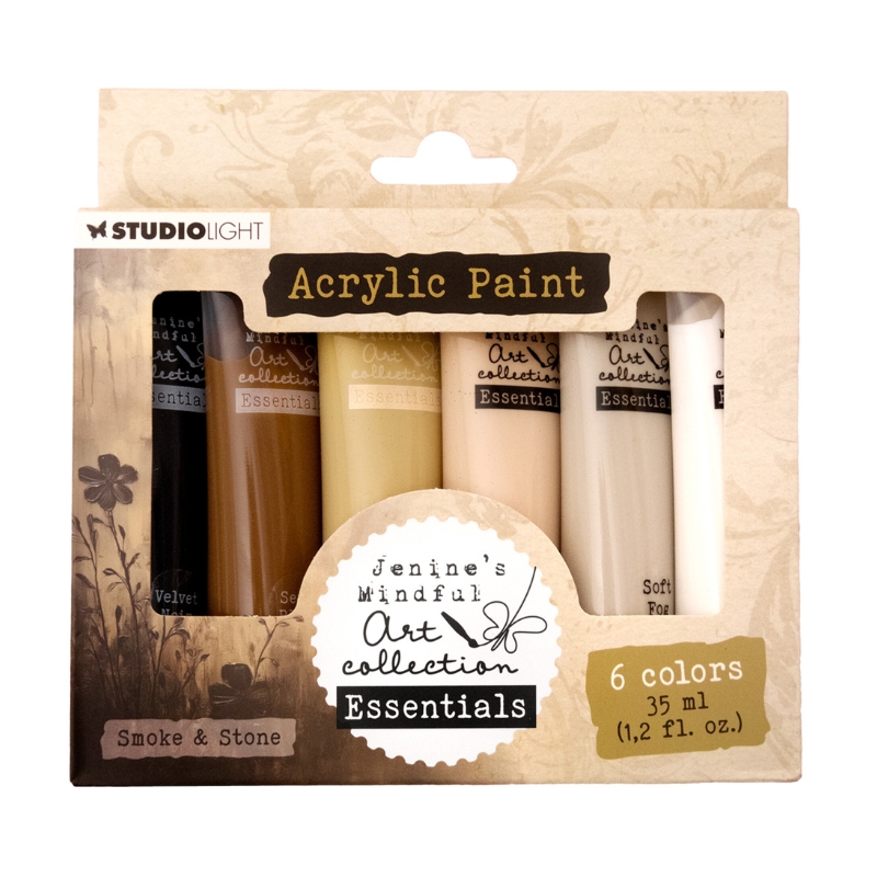 Studio Light – Smoke & Stone Acrylic Paint akryylimaalit 35ml (6 kpl)