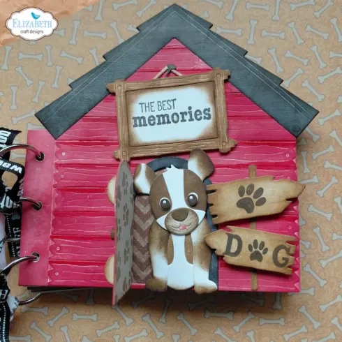 Elizabeth Craft Designs DOG HOUSE BUILD A BOOK stanssi