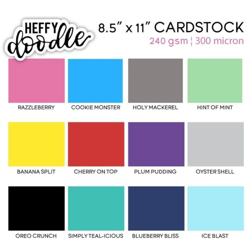 Heffy Doodle Cardstock Pack – Kartonkilajitelma MIX I (24 kpl) - Image 2