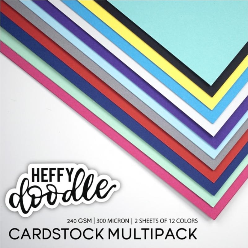 Heffy Doodle Cardstock Pack – Kartonkilajitelma MIX I (24 kpl)