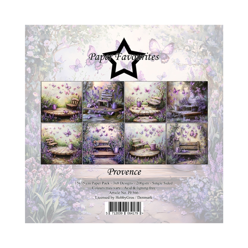 Paper Favourites – Provence paperilajitelma 15 x 15 cm