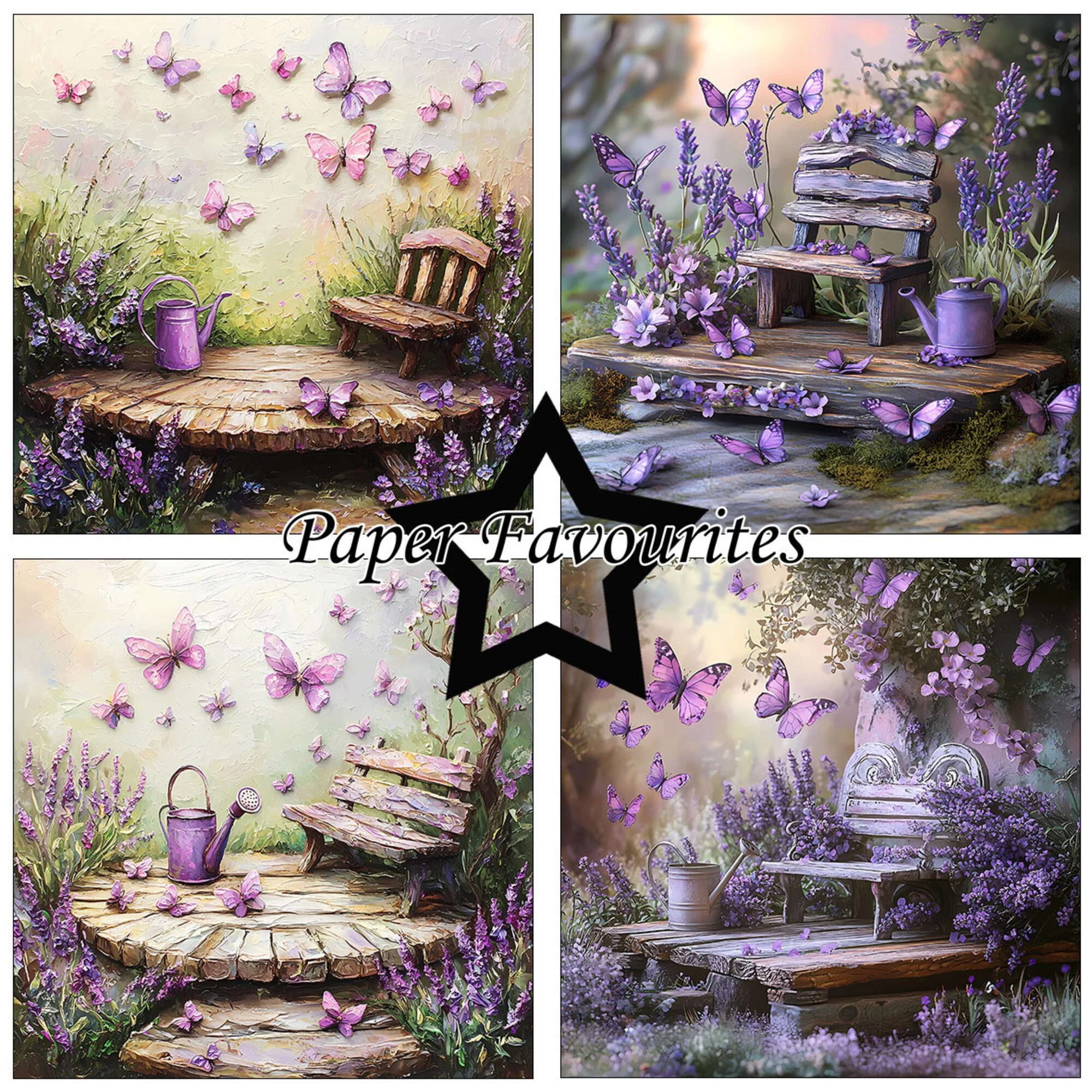 Paper Favourites – Provence paperilajitelma 15 x 15 cm - Image 2