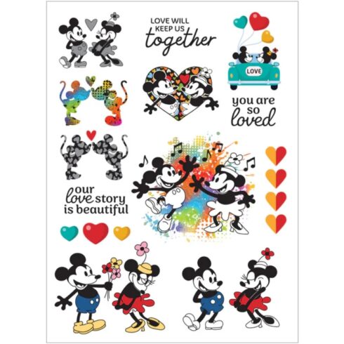 Spellbinders Classic Mouse Love Rub Ons siirtokuvat 1