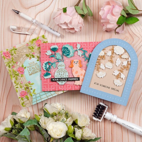 Spellbinders stanssi Regal Reflections ARCH PUNCH PIERCE PLATE1