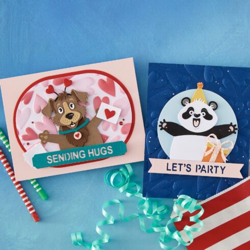 Spellbinders stanssi Sending Hugs BIRTHDAY BEAR1