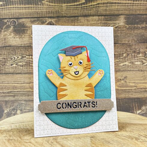 Spellbinders stanssi Sending Hugs CONGRATS CAT5