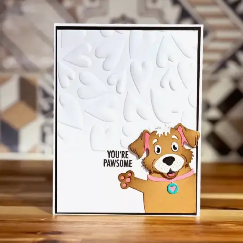 Spellbinders stanssi Sending Hugs DARLING DOG