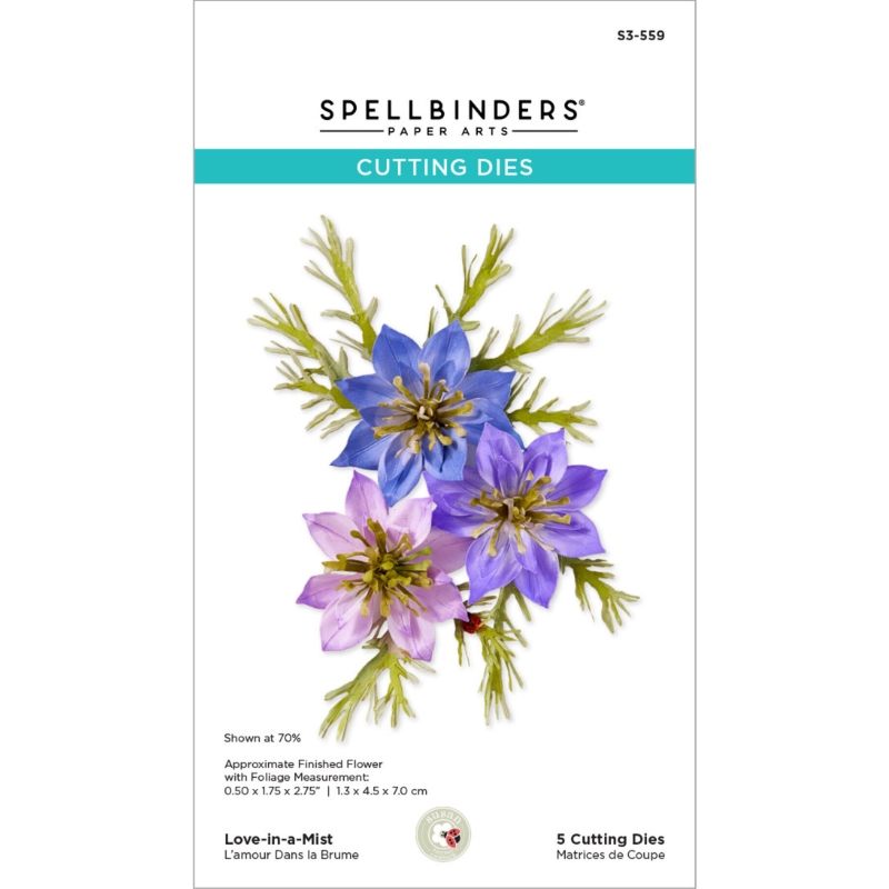 Spellbinders stanssi The Poet's Garden LOVE-IN-A-MIST