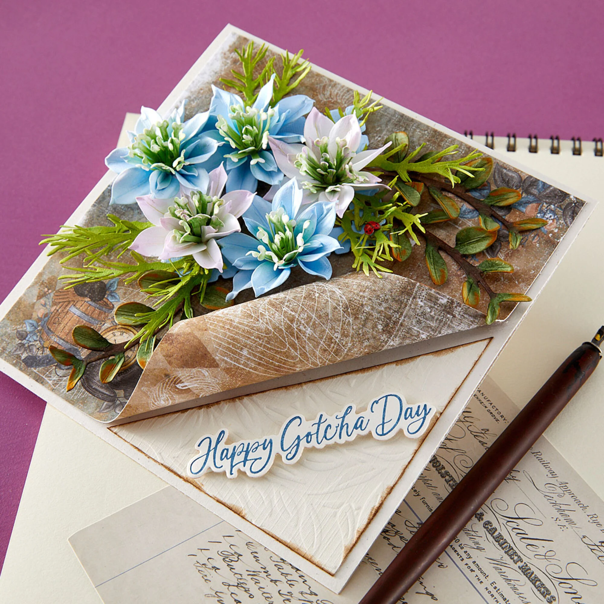 Spellbinders stanssi – The Poet's Garden LOVE-IN-A-MIST - Image 4