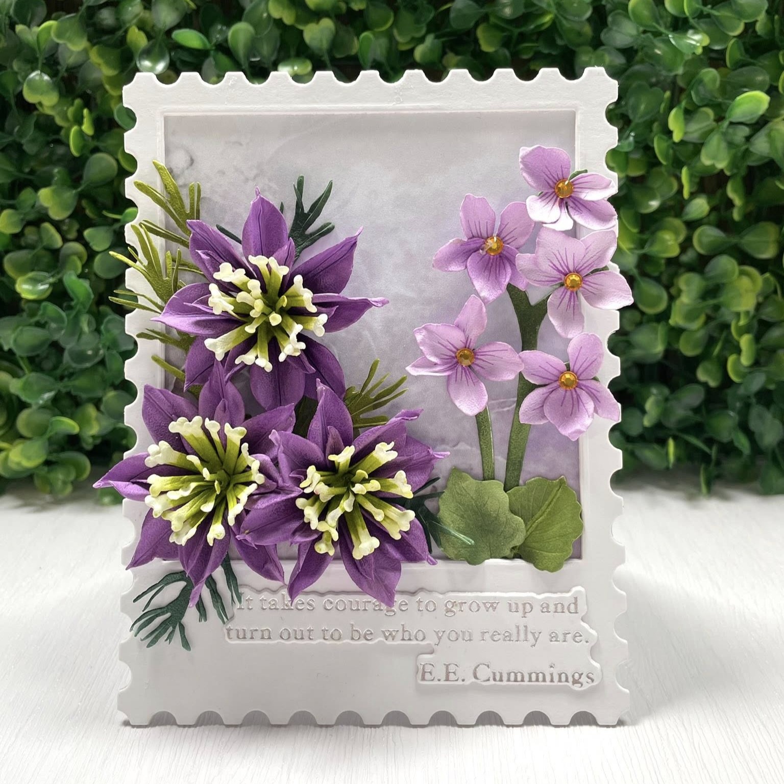 Spellbinders stanssi – The Poet's Garden WILD VIOLET AND LADYBUGS - Image 4
