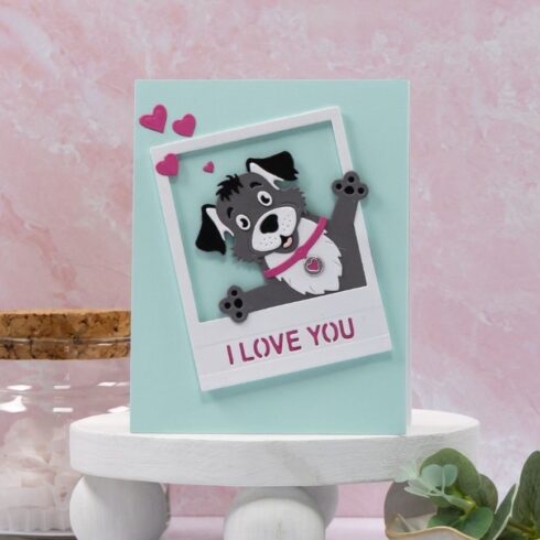 Spellbinders stanssi – Sending Hugs DARLING DOG1