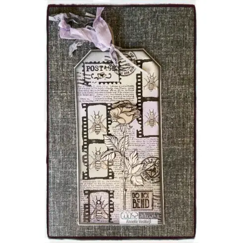 COOSA Crafts Clear Stamps Postal Flowers Rose leimasinsetti2