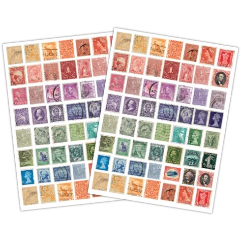 Craft Consortium Rub on Transfers – Used Stamps siirtokuvat (2 kpl)