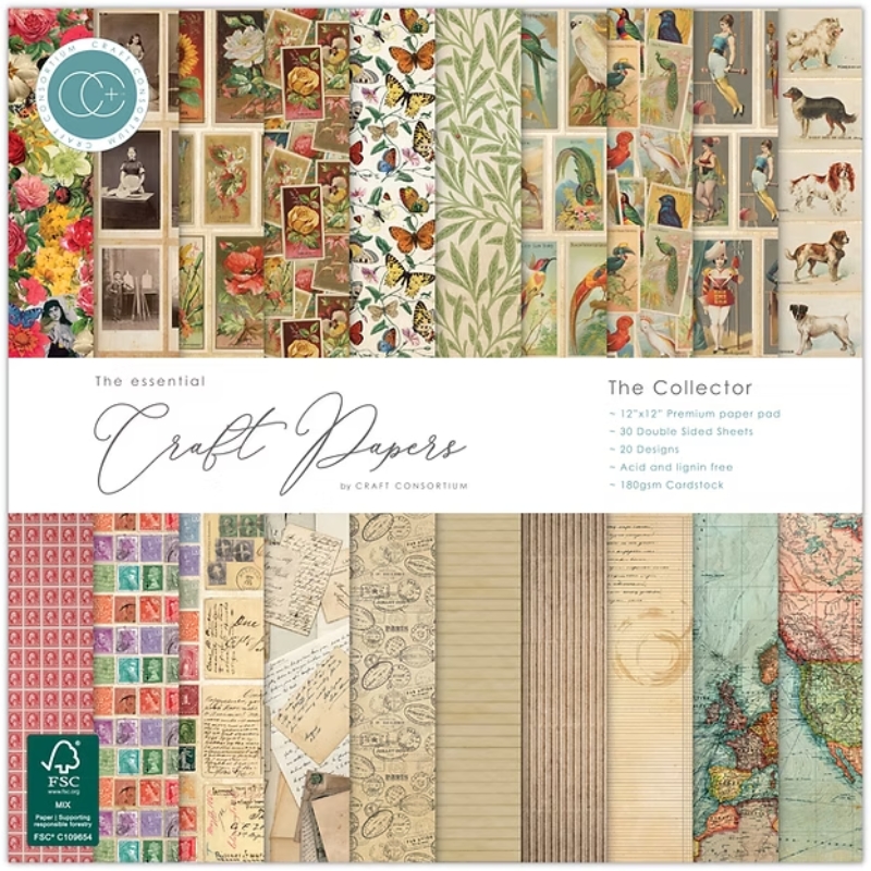 Craft Consortium – The Collector paperilehtiö 30 x 30 cm