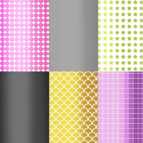 Cricut Premium Vinyl Mixed Mosaic Bold Metallic Shapes Sampler