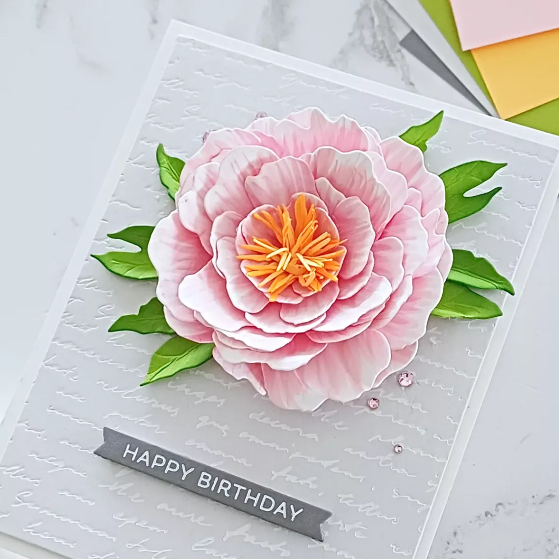 Spellbinders stanssi – The Poet's Garden DOUBLE AND SINGLE PEONIES - Image 2