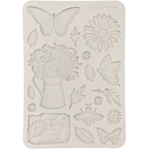 Stamperia Daisy Art Daisy and Butterfly Silicon Mould muotti A5