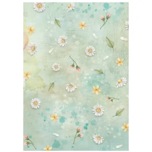 Stamperia Daisy Art Mini Rice Paper Backgrounds riisipaperi 4