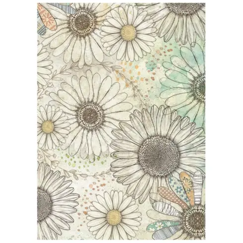 Stamperia Daisy Art Mini Rice Paper riisipaperi 5