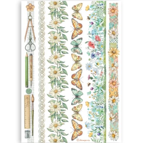 Stamperia Daisy Art Washi Pad 8 kpl A5 2