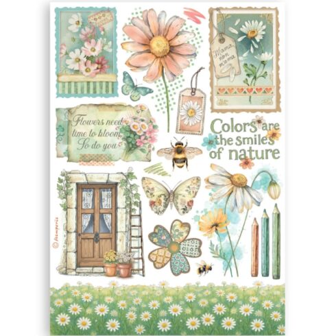 Stamperia Daisy Art Washi Pad 8 kpl A5 5