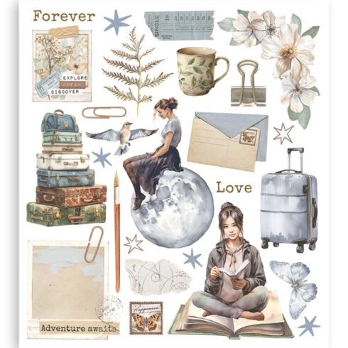 Stamperia Rub On Selection Secret Diary Assortment siirtokuvat 205 x 23 cm 6 kpl 2